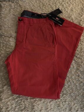 Vineyard Vines Men’s Coral-Red Chino Pants